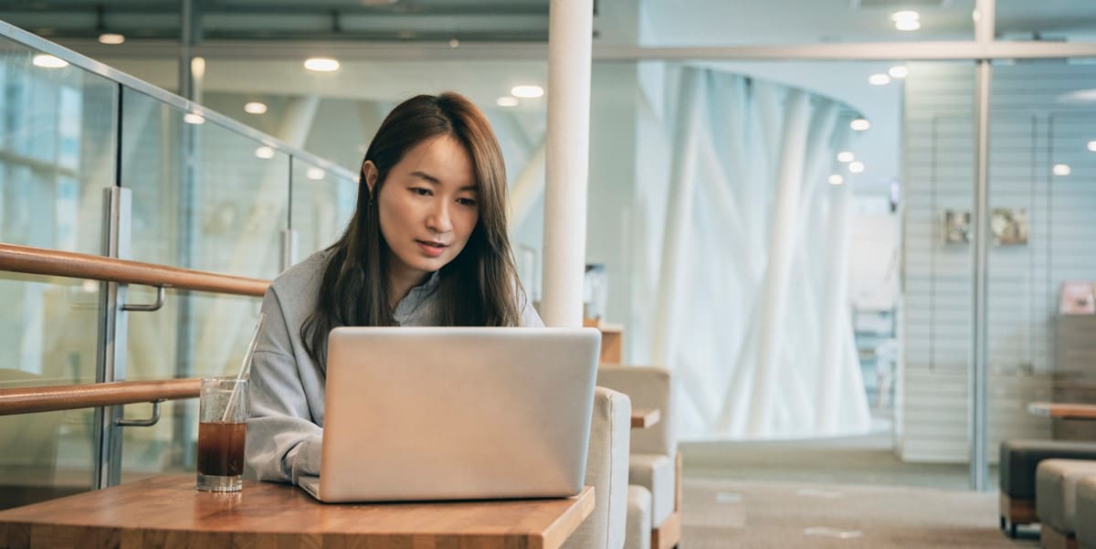 woman working in office